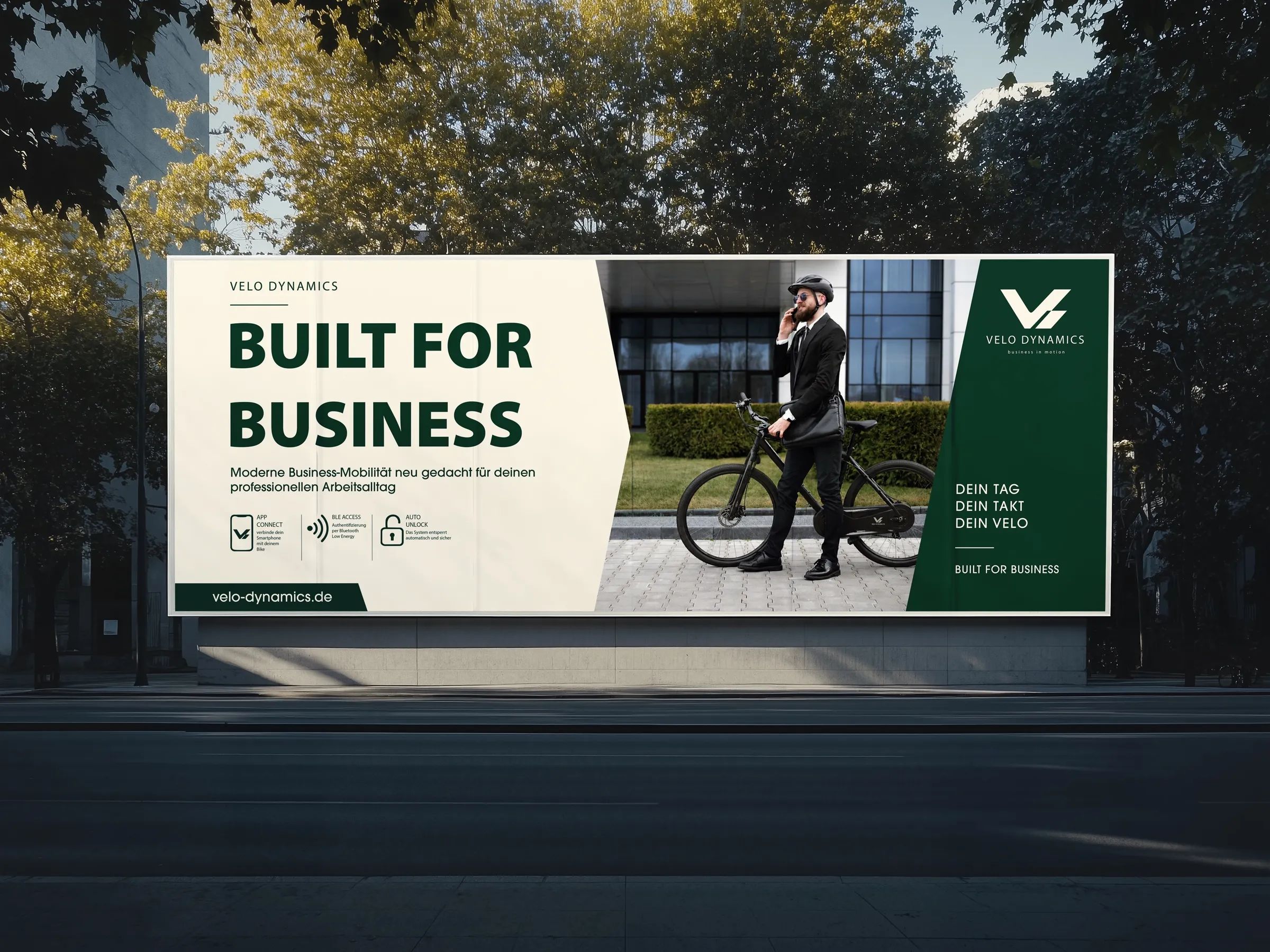 „Built for Business“: die Kampagne im Großformat.
